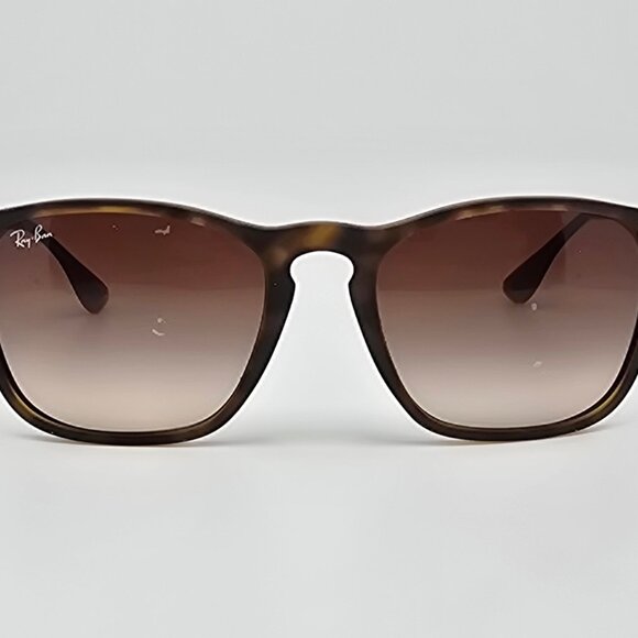 Ray-Ban RB4187 856/13 Chris Havana Rubber Frame Brown Gradient Lens Sunglasses - Picture 2 of 14
